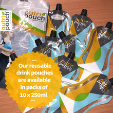 5 x 250ml Pack of Nutripouch Refill Pouches for Homemade Smoothies, Protein Shakes