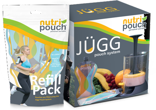 Deluxe Pack - Nutripouch Drinks Pouch System, Recipe book,                                         15x250ml Re-usable Pouches,
